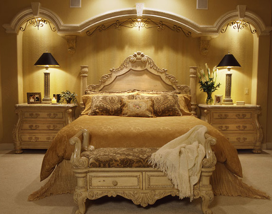 غرف نوم كلاسيكية وراقية 