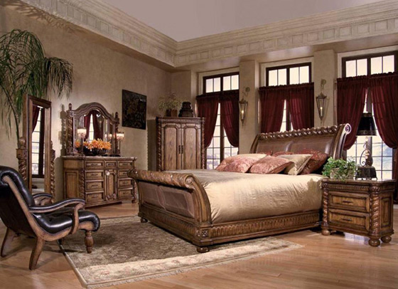 غرف نوم كلاسيكية وراقية 