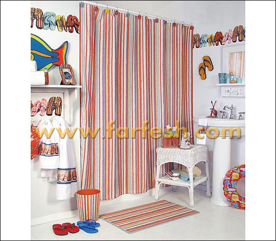 مجموعة "معاصرة" من ستائر الحمامات