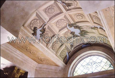 فن الرسم على الأسقف في شايف 