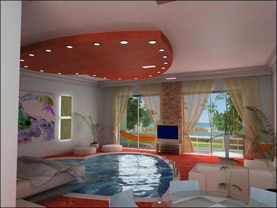 اجمل غرفة نوم مع مسبح!