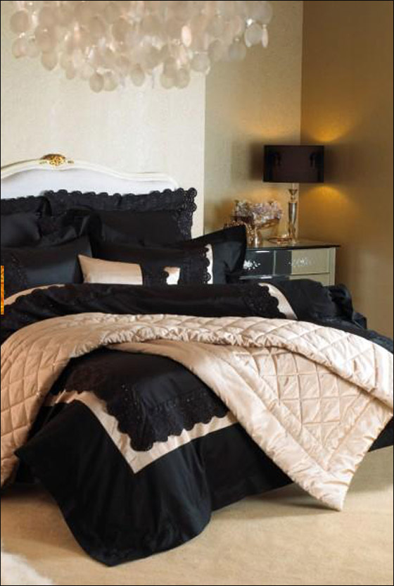 اجمل الديكور للون الاسود في غرف النوم!!