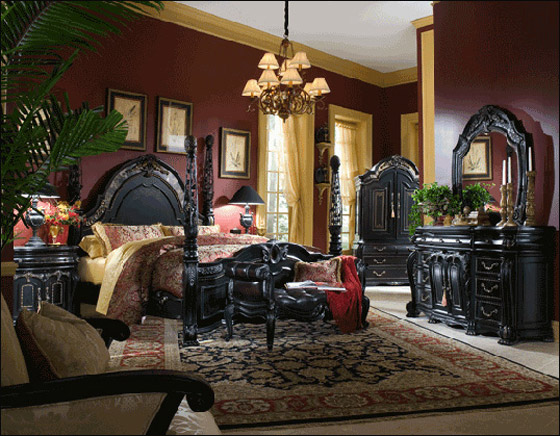 اجمل الديكور للون الاسود في غرف النوم!!