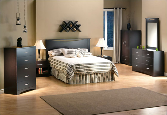 اجمل الديكور للون الاسود في غرف النوم!!