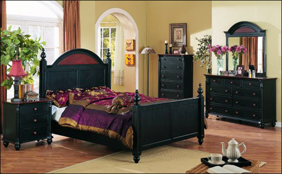 اجمل الديكور للون الاسود في غرف النوم!!