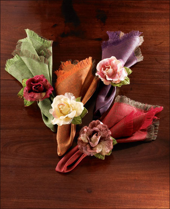 اجمل الاكسسوارات لمناديل سفرة الطعام!!