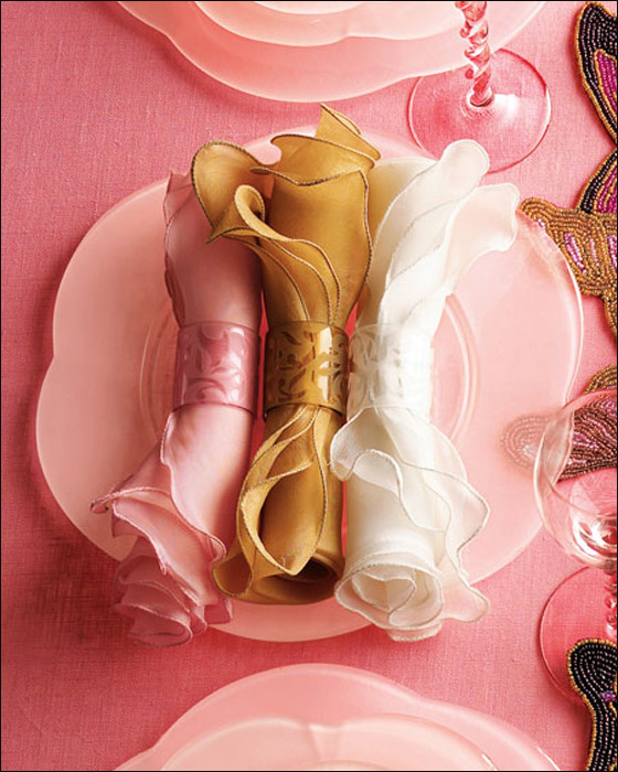 اجمل الاكسسوارات لمناديل سفرة الطعام!!