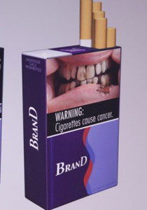 صور تحذيرية ترافق العبارات على علب السجائر لمكافحة التدخين!