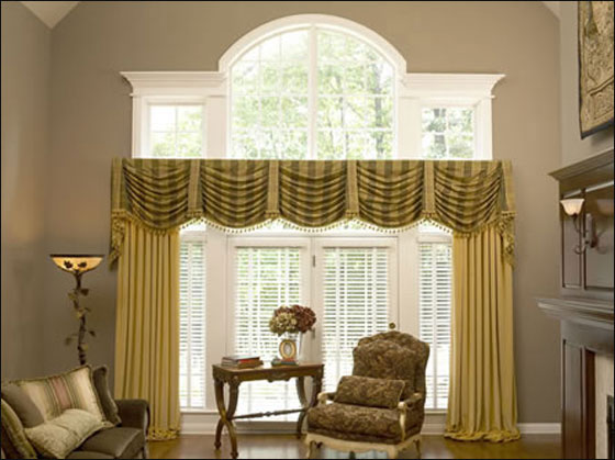 اجمل ديكورات الستائر للنوافذ الكبيرة!!