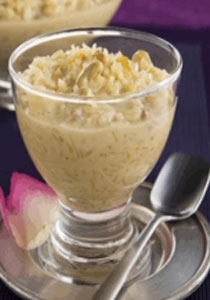 طبق الارز والبودينغ على الطريقة الهندية