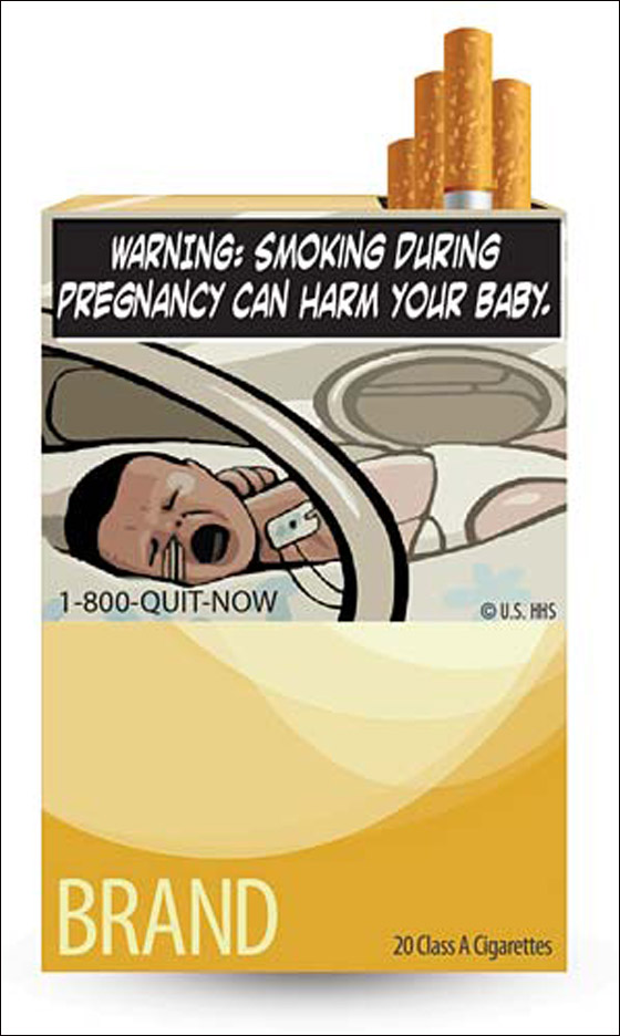 لمحاربة التدخين.. امريكا تلصق 9 رسوم مقززة على علبة السجائر!