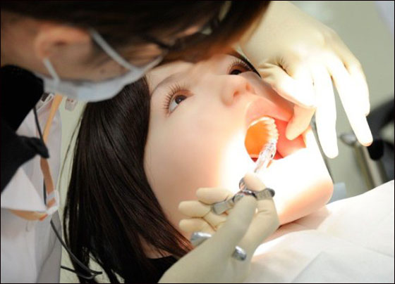 "هاناكو".. دمية بشرية ذكية يطبق عليها طلاب طب الاسنان ما تعلموه