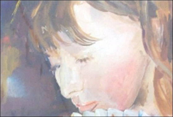 روسية تتحدى تدمر نصف مخها وشللها بممارسة الرسم 