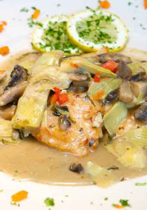 اليكم وصفة صدور الدجاج مع الكريمة والفطر