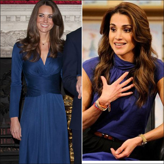 كيت ميدلتون تتفوق على الملكة رانيا بالاناقة لعام 2011!