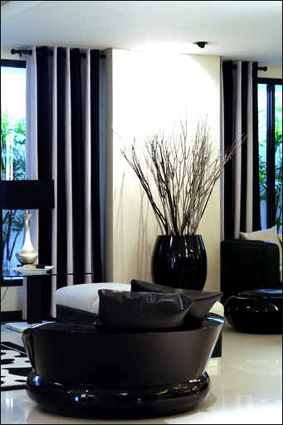 اليك ديكورات باللون الاسود رمز الفخامة والاناقة!